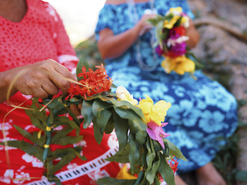 Confectionne ta couronne de fleurs tropicales